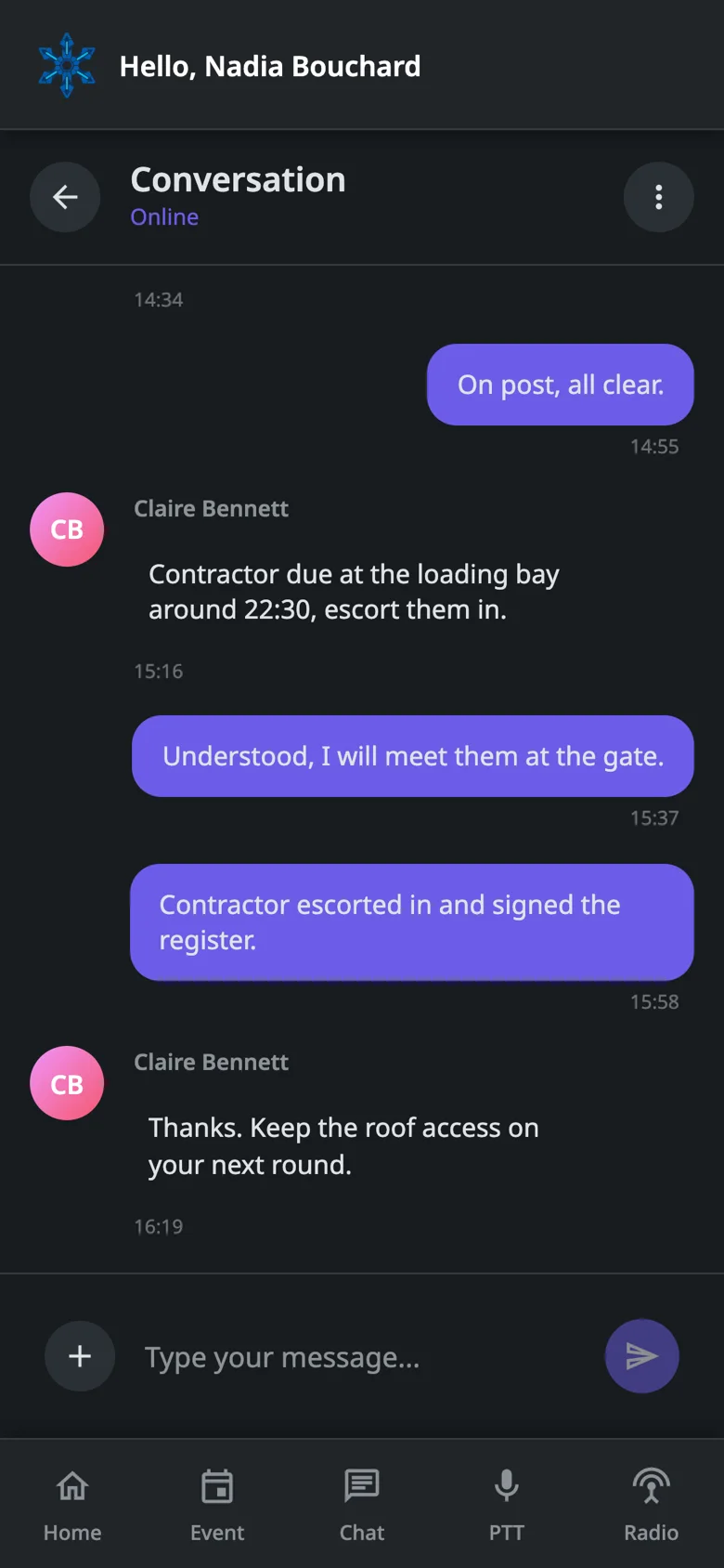 Atlantis mobile app &mdash; A line to the desk