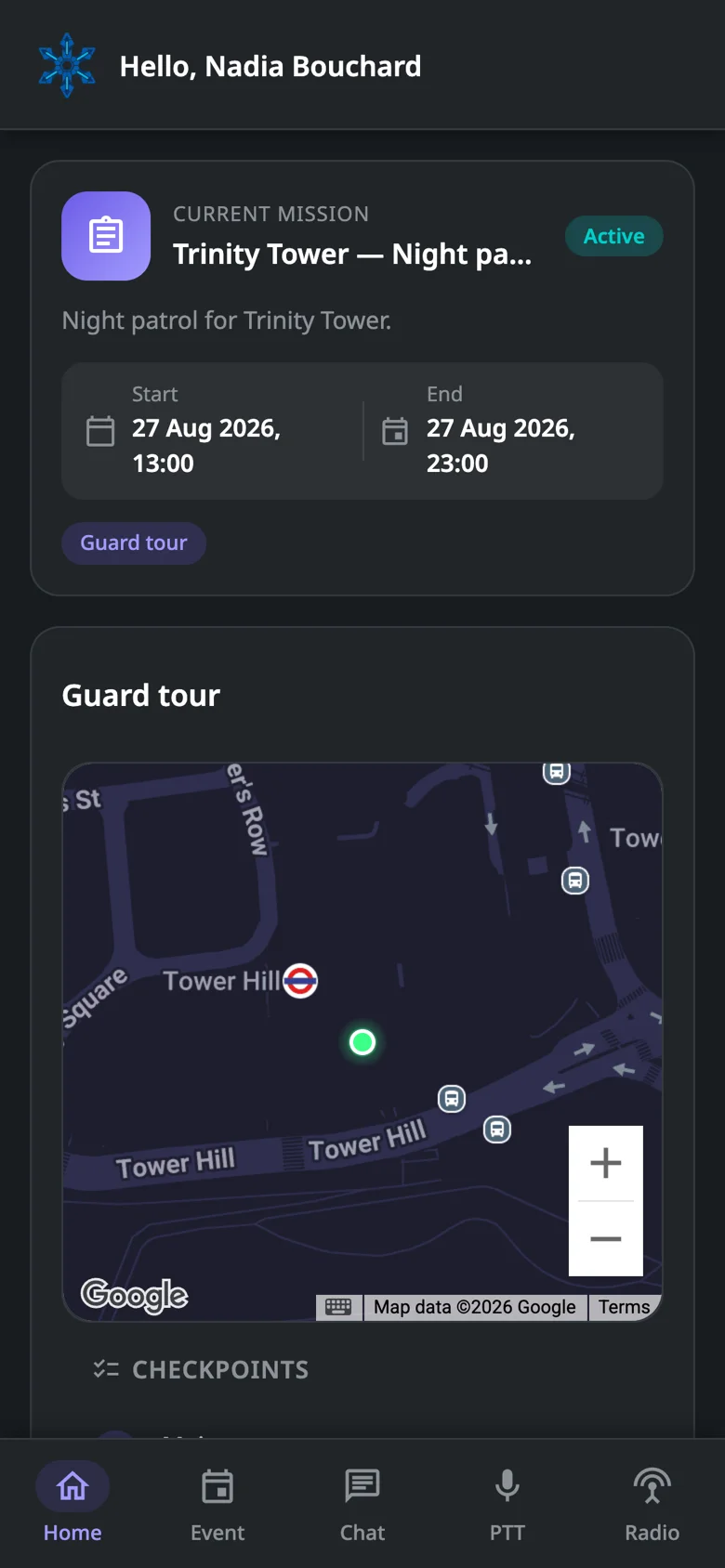 Atlantis mobile app &mdash; The shift, on one screen
